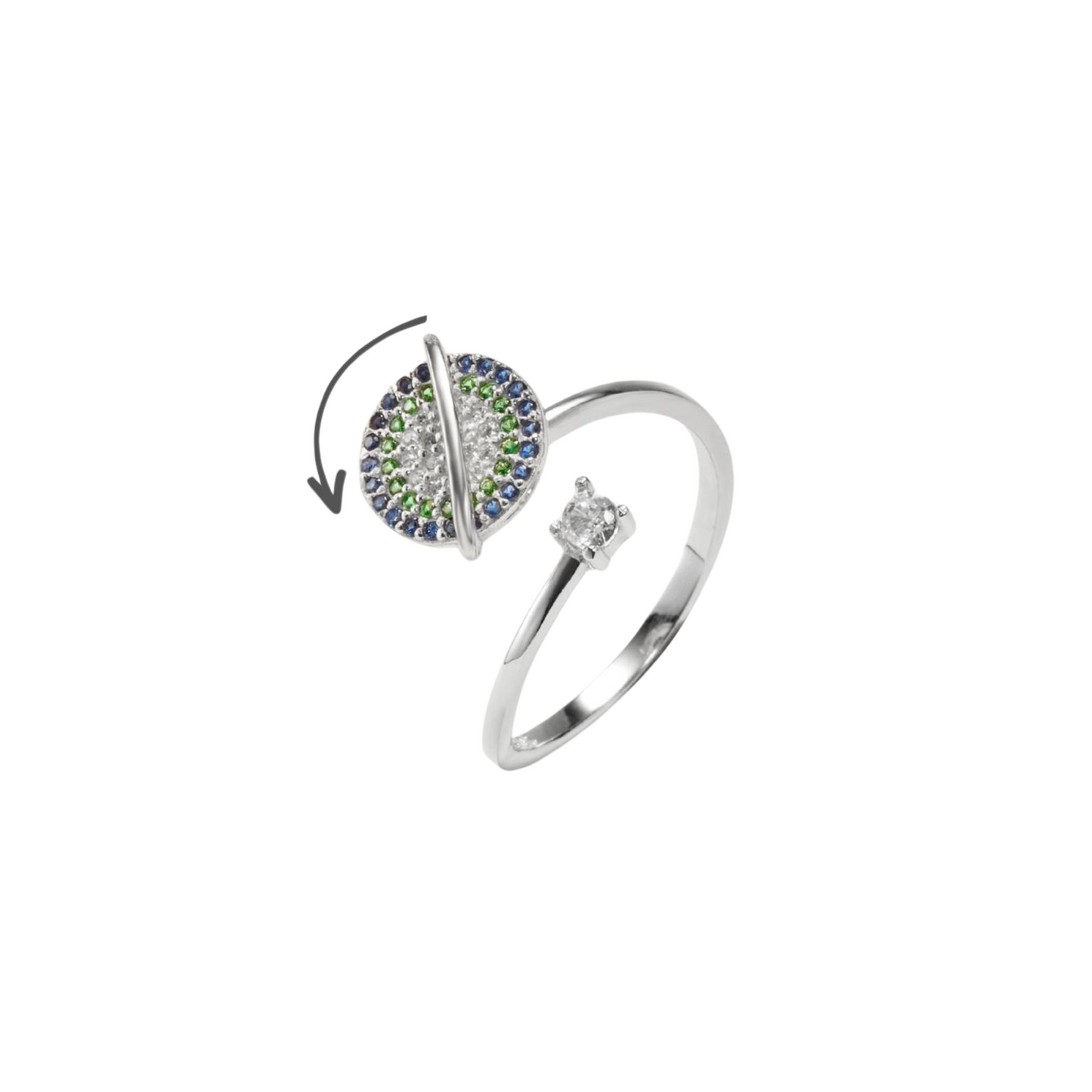 Afrodite spinning calming Ring Sterling Silver 925 (justerbar)